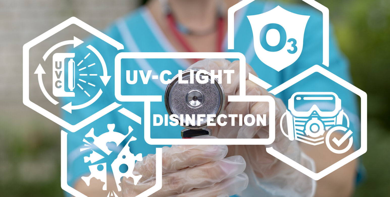 Konzept der UV-C-Lichtdesinfektion, bzw. der Sterilisation durch UV-Licht